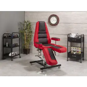 Royal-2 Sırt ve Ayak Kısmı Hareketli Koltuk Kırmızı - Siyah | Konforlu ve Dayanıklı Tasarım 2426