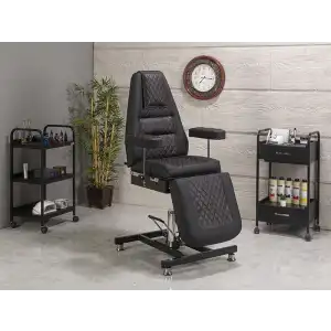 Royal-3 Sırt ve Ayak Kısmı Hareketli Koltuk Siyah | Ekstra Yükseklik ve Dayanıklı 2435