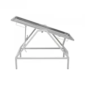 Veteriner Masası | İki Yöne Eğim Ayarlı, Atık Giderli, Sabit Ayaklı Paslanmaz Tabla E-279