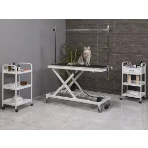 Veteriner Pet Bakım ve Muayene Masası | Elektrikli Yükseklik Ayarlı Kaymaz Kauçuk Üst Yüzeyli 6012