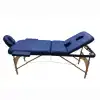 Comfort Plus Masaj Masası Mavi | Ahşap Ayaklı, Ayarlanabilir Yükseklik, Taşıma Çantalı GM-305