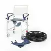 Comfort Plus Banyo ve Tuvalet Sandalyesi Lacivert | Soft Minderli, 4 Frenli Tekerlek, Paslanmaz Plastik Gövde DM-8088C