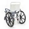 Comfort Plus Banyo ve Tuvalet Sandalyesi Lacivert | Soft Minderli, 4 Frenli Tekerlek, Paslanmaz Plastik Gövde DM-8088C