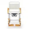 Comfort Plus Banyo ve Tuvalet Sandalyesi Turuncu | Soft Minderli, 4 Frenli Tekerlek, Paslanmaz Plastik Gövde DM-8088C