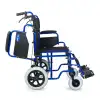 Comfort Plus Transfer Tekerlekli Sandalye Lacivert | Mini Yapı, Refakatçi Frenli, Çelik Şase DM-327 Mini 45cm