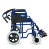 Comfort Plus Transfer Tekerlekli Sandalye Lacivert | Mini Yapı, Refakatçi Frenli, Çelik Şase DM-327 Mini 45cm