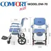 Comfort Plus Banyo ve Tuvalet Tekerlekli Sandalye | Katlanabilir Alüminyum Şase, Hafif Tasarım DM-70
