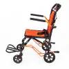 Comfort Plus Transfer Tekerlekli Sandalye Turuncu | Katlanabilir Yapı, Fileli Şilte, Refakatçili Kullanım DY01409LJ