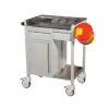 Pansuman Arabası | Paslanmaz Üst Tezgahlı, Tıbbi Atık Kutulu, Çekmeceli ve Dolaplı E-254/C