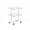 Mira Cihaz Taşıma Ve Setup Sehpası Beyaz | 2 Raflı Metal Gövde Elektrostatik Boyalı Tekerlekli 4031