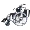 Poylin Manuel Tekerlekli Sandalye | Katlanabilir Sırtlı Çelik Şase, Bas-Çıkar Tekerlekli, Antibakteriyel Döşemeli P111