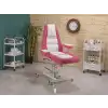 Royal Sırt ve Ayak Kısmı Hareketli Hidrolikli Koltuk Pembe - Beyaz | Konforlu Ergonomik 2413