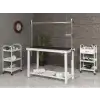 Veteriner Pet Bakım Ve Muayene Masası | Sabit Ayaklı Kauçuk Üst Yüzey Dayanıklı Platform Tabla 6005