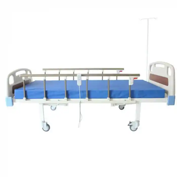 2 Motorlu Tabanca Korkuluklu Hasta Karyolası | Krom Yan Korkuluklu ve Kumandalı Kullanım