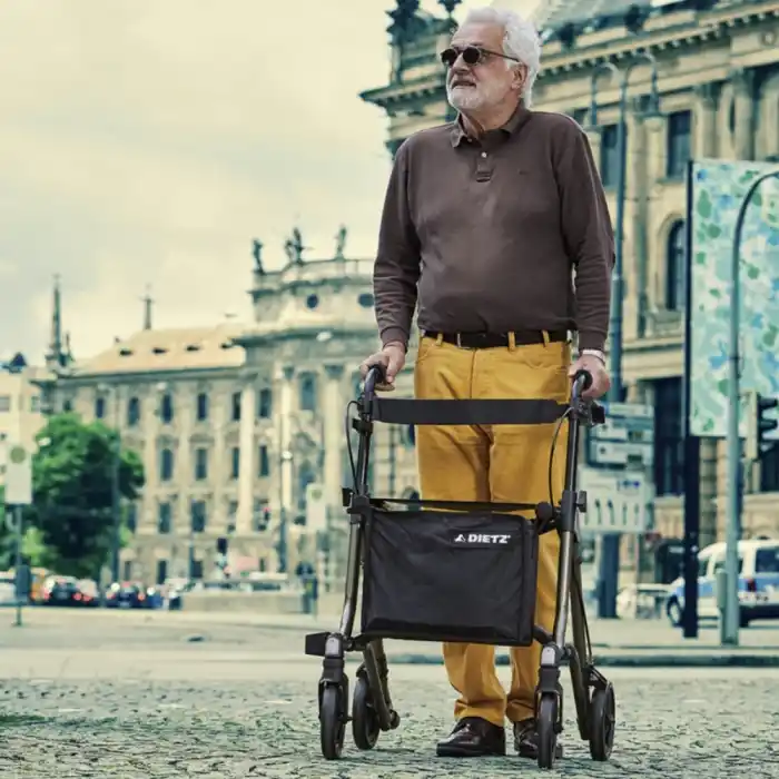 DIETZ Alüminyum Rollatör | Avrupa Kalitesinde Hafif EVA Tekerlekli Alman Üretimi Tasarım TAİMA M-GT