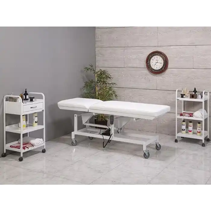 Comfort-2 Elektrikli İki Motorlu Bakım Masası Beyaz | Yükseklik Ayarlı Motorlu Sistem 3603