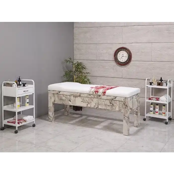 Foça Ahşap Bakım Ve Masaj Masası Efes | Yüz Koyma Yerli, Dayanıklı Ahşap Kasa, 3 Çekmeceli 3511