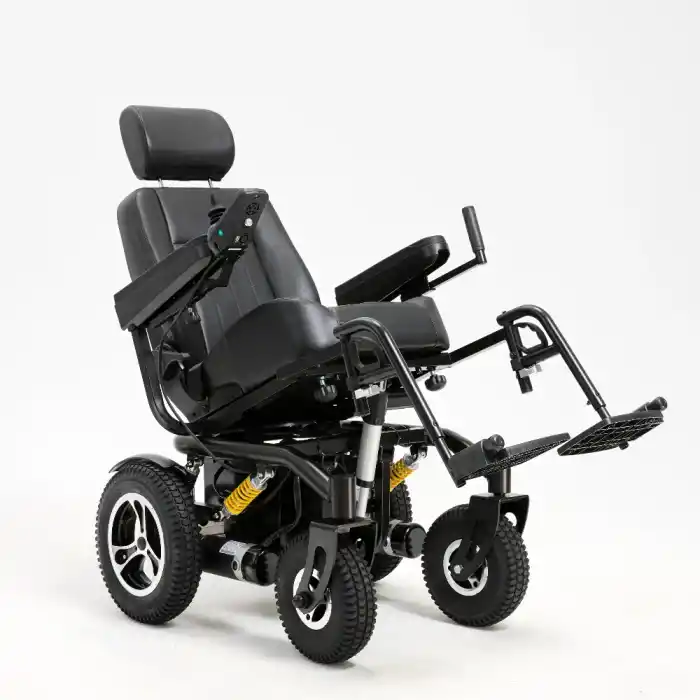 Poylin Arazi Tipi Akülü Tekerlekli Sandalye | 25km Menzil Tilt Özellikli 450W Çift Güçlü Motor P264