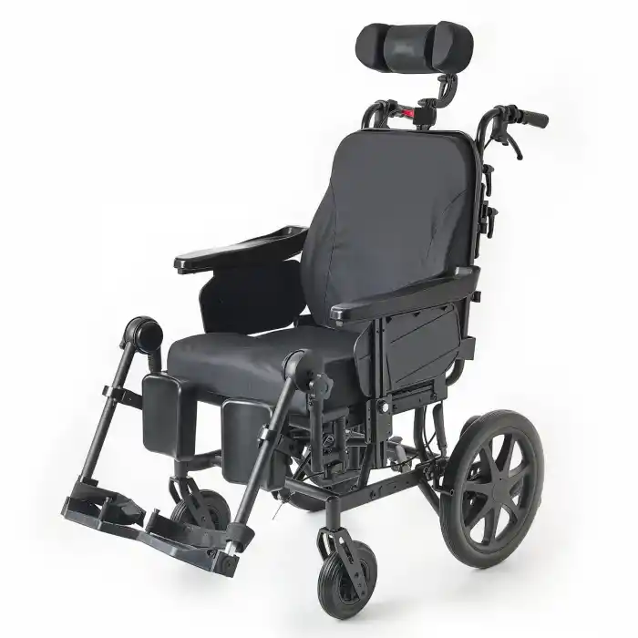 Comfort Plus Tetraplaji Tekerlekli Sandalye | Tilt ve Sırt Yatarlı Çok Fonksiyonlu Model DM-959-12