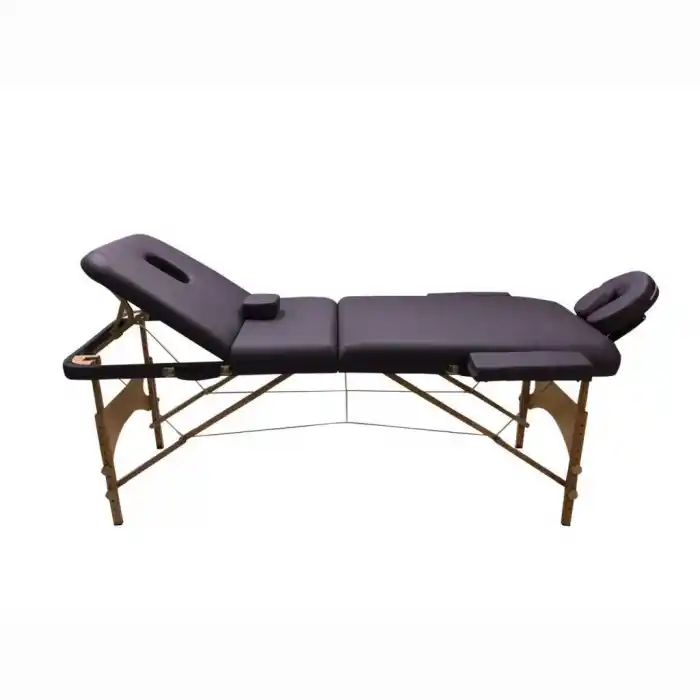 Comfort Plus Masaj Masası Mor | Ahşap Ayaklı, Ayarlanabilir Yükseklik, Taşıma Çantalı GM-305