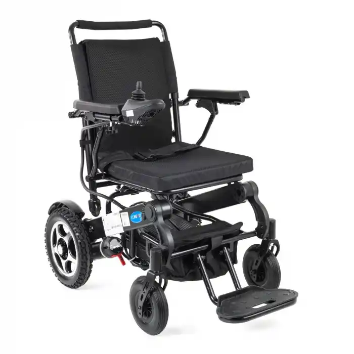Comfort Plus Akülü Tekerlekli Sandalye Siyah | Katlanabilir Güçlü Sürüş Ergostar-Lux