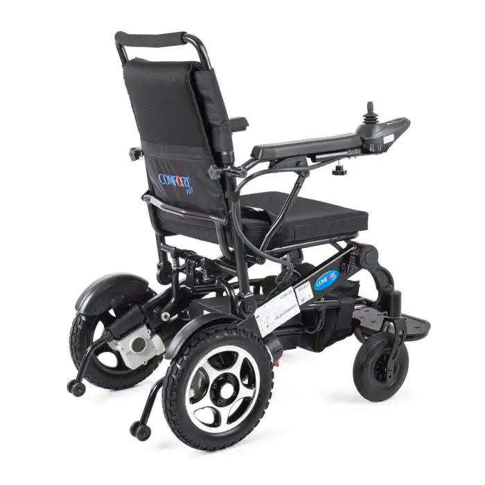 Comfort Plus Akülü Tekerlekli Sandalye Siyah | Katlanabilir Güçlü Sürüş Ergostar-Lux