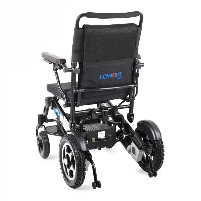Comfort Plus Akülü Tekerlekli Sandalye Siyah | Katlanabilir Güçlü Sürüş Ergostar-Lux