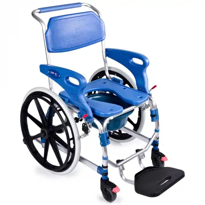 Comfort Plus Tekerlekli Sandalye | Banyo ve Tuvalet Özellikli, Quick Release, Alüminyum Gövde DM-72