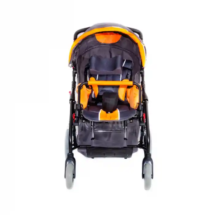 Comfort Plus Engelli Puseti Turuncu | Alüminyum Şase, İki Yönlü Ayarlanabilir Koltuk, 40 cm Oturum Genişliği, DM-8001 BUGGY