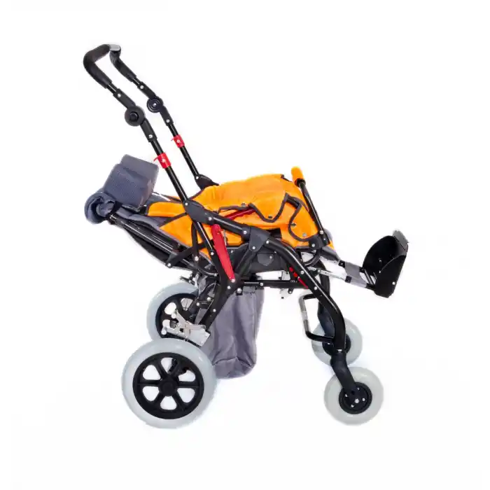 Comfort Plus Engelli Puseti Turuncu | Alüminyum Şase, İki Yönlü Ayarlanabilir Koltuk, 40 cm Oturum Genişliği, DM-8001 BUGGY