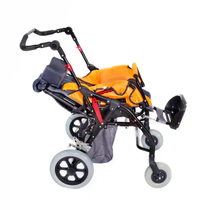 Comfort Plus Engelli Puseti Turuncu | Alüminyum Şase, İki Yönlü Ayarlanabilir Koltuk, 40 cm Oturum Genişliği, DM-8001 BUGGY