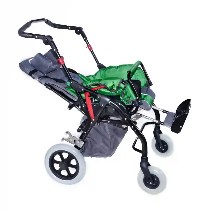 Comfort Plus Engelli Puseti Yeşil | Alüminyum Şase, İki Yönlü Ayarlanabilir Koltuk, 40 cm Oturum Genişliği, DM-8001 BUGGY