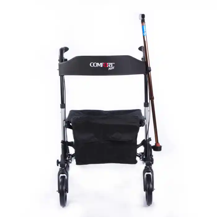 Comfort Plus Rolatör Yürüteç Gümüş | Alüminyum Gövde, Oturmalı, Katlanabilir ve Frenli DM-9102