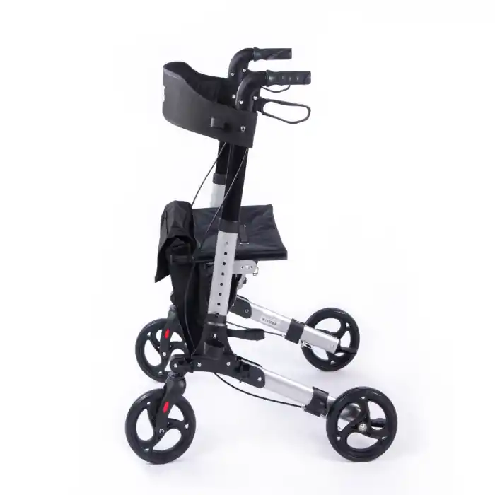 Comfort Plus Rolatör Yürüteç Gümüş | Alüminyum Gövde, Oturmalı, Katlanabilir ve Frenli DM-9102