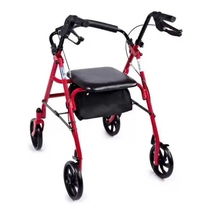 Comfort Plus Rolatör Yürüteç | Alüminyum Şase, Katlanabilir, Frenli ve Çantalı DM-9144