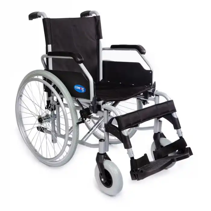 Comfort Plus Tekerlekli Sandalye | Hafif Alüminyum Gövde, Quick Release Tekerlekli, 120 kg Taşıma Kapasiteli DM-Trend NEW