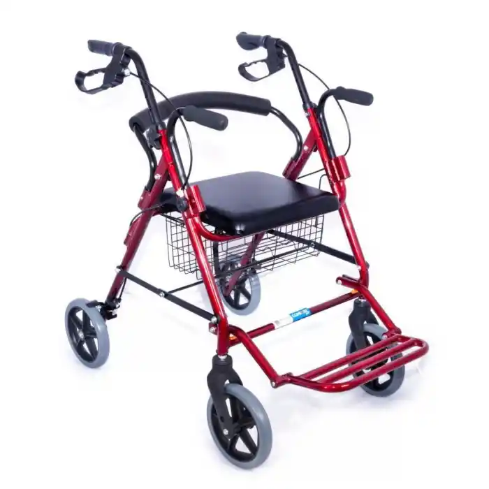 Comfort Plus Rolatör Yürüteç | Ayak Pedallı, Transfer Sandalyeli Kullanım, Alüminyum Şase DM-9146