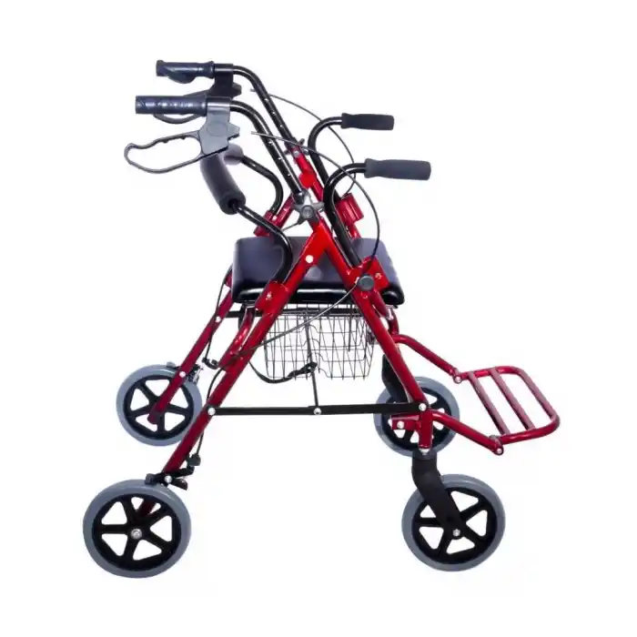 Comfort Plus Rolatör Yürüteç | Ayak Pedallı, Transfer Sandalyeli Kullanım, Alüminyum Şase DM-9146