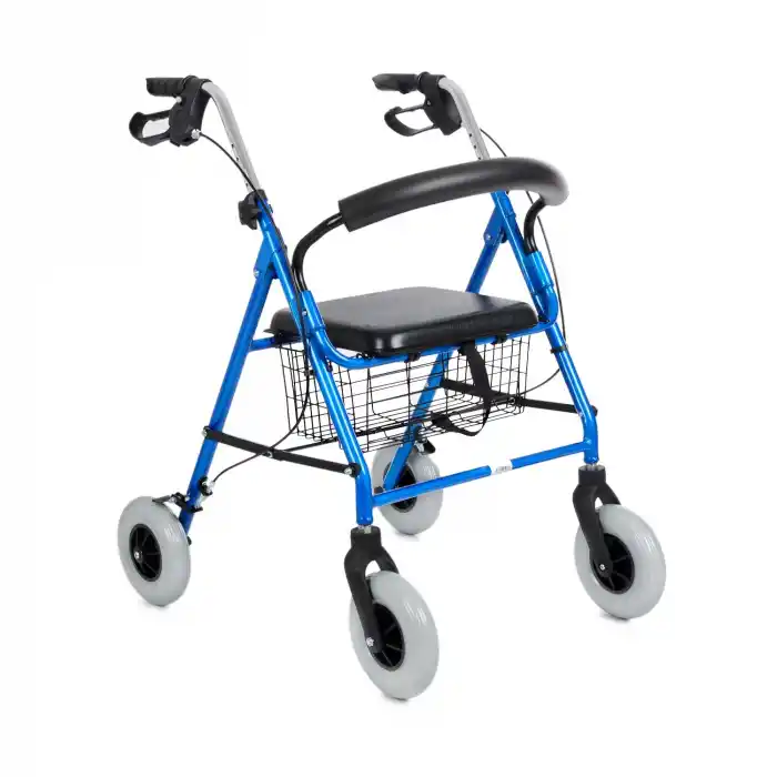 Comfort Plus Rolatör Yürüteç | Kalın Tekerlekli, 360° Dönebilen, Katlanabilir Alüminyum Gövde DY049146L