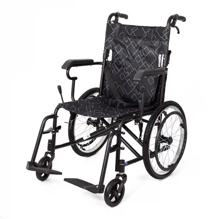 Comfort Plus Transfer Tekerlekli Sandalye | Katlanabilir Yapı, Refakatçi Frenli, Emniyet Kemerli KY8711-20