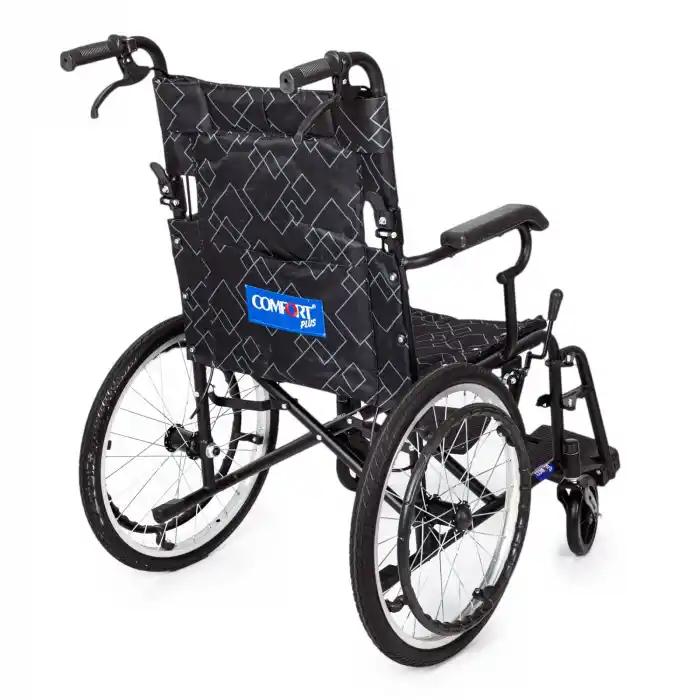 Comfort Plus Transfer Tekerlekli Sandalye | Katlanabilir Yapı, Refakatçi Frenli, Emniyet Kemerli KY8711-20