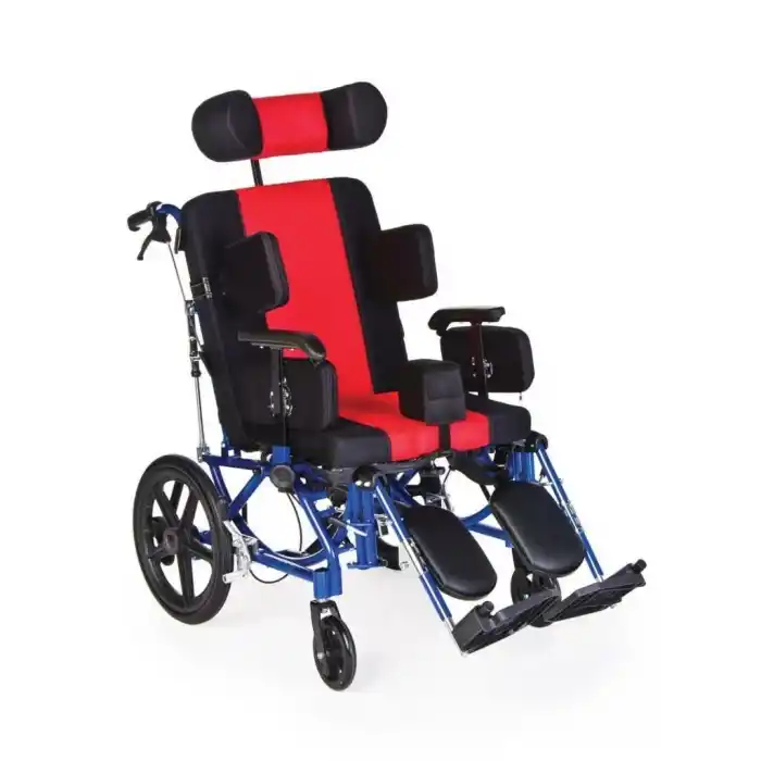 Comfort Plus Tekerlekli Sandalye | 46 cm Oturum Genişliği, Yatarlı ve Tilt Özellikli, Baş ve Göğüs Destekli KY958LC-A46 CP