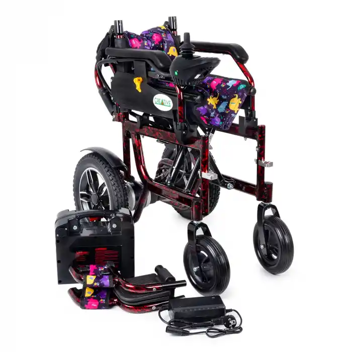 Creative Çocuk Akülü Tekerlekli Sandalye | Katlanabilir Alüminyum Şase, 2x250W Motor, 20 Km Menzilli, 31 kg Hafiflik CR-2022