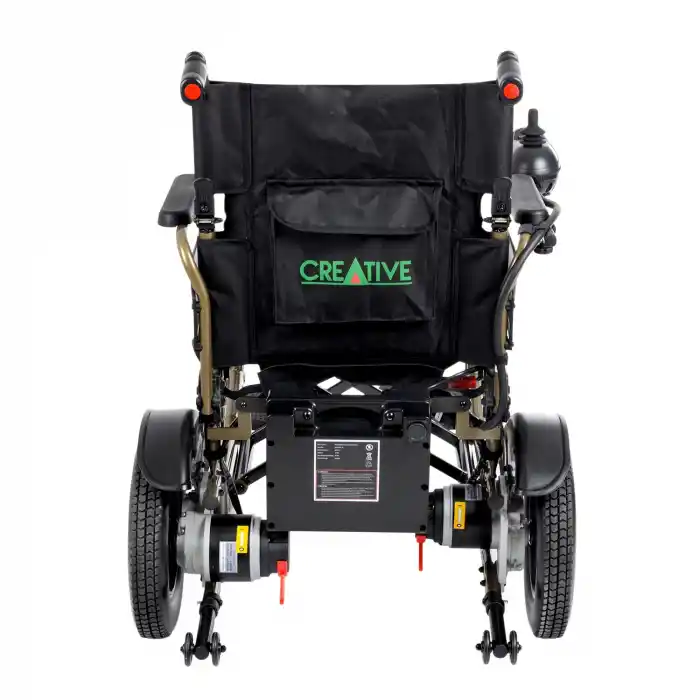 Creative Akülü Tekerlekli Sandalye | Katlanabilir Alüminyum Şase, 2x250W Motor, File Kumaşlı, Yüksek Manevra Kabiliyetli DY01101