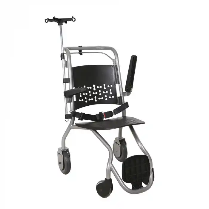 Golfi Hastane Tekerlekli Sandalye | Dayanıklı Çelik Gövde ve Serum Askılı Model G506