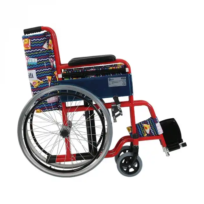 Golfi Pediatrik Tekerlekli Sandalye | Çelik Gövde, Katlanabilir Yapı, PVC Tekerlek G100C