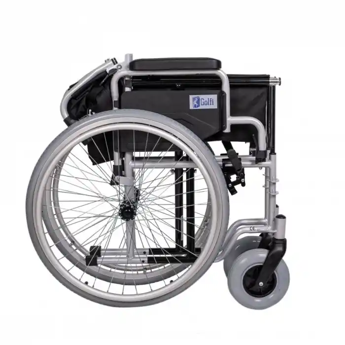 Golfi Standart Manuel Tekerlekli Sandalye | Çelik Gövde, Katlanabilir Yapı, PU Tekerlek G130