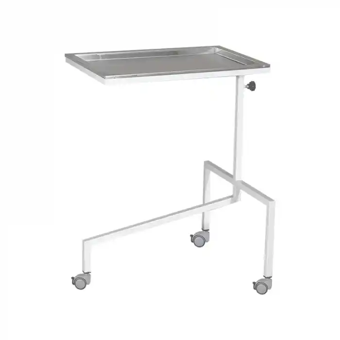 Mayo Masası | Yükseklik Ayarlı, Antibakteriyel Boyalı, Paslanmaz Üst Tablalı E-275