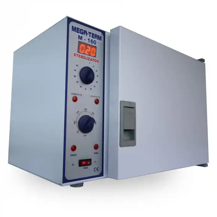 Mega Term Mini Manuel Sterilizatör | Dijital Isı Göstergeli 16 Lt Cihaz M-160