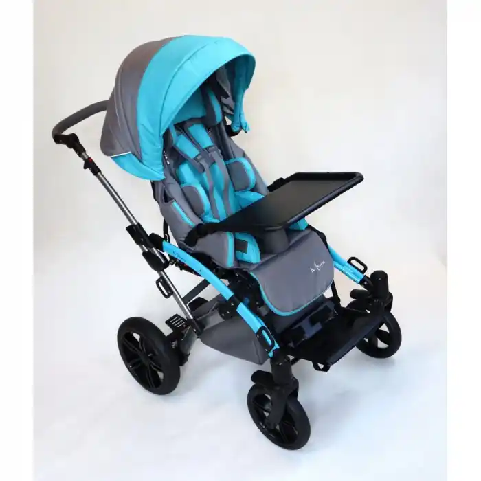 Mywam Mewa Full Aksesuarlı Engelli Çocuk Puseti | 8 Parça Donanım, Ayarlanabilir Koltuk ve Sırtlık, Katlanabilir Çift Parçalı Puseti